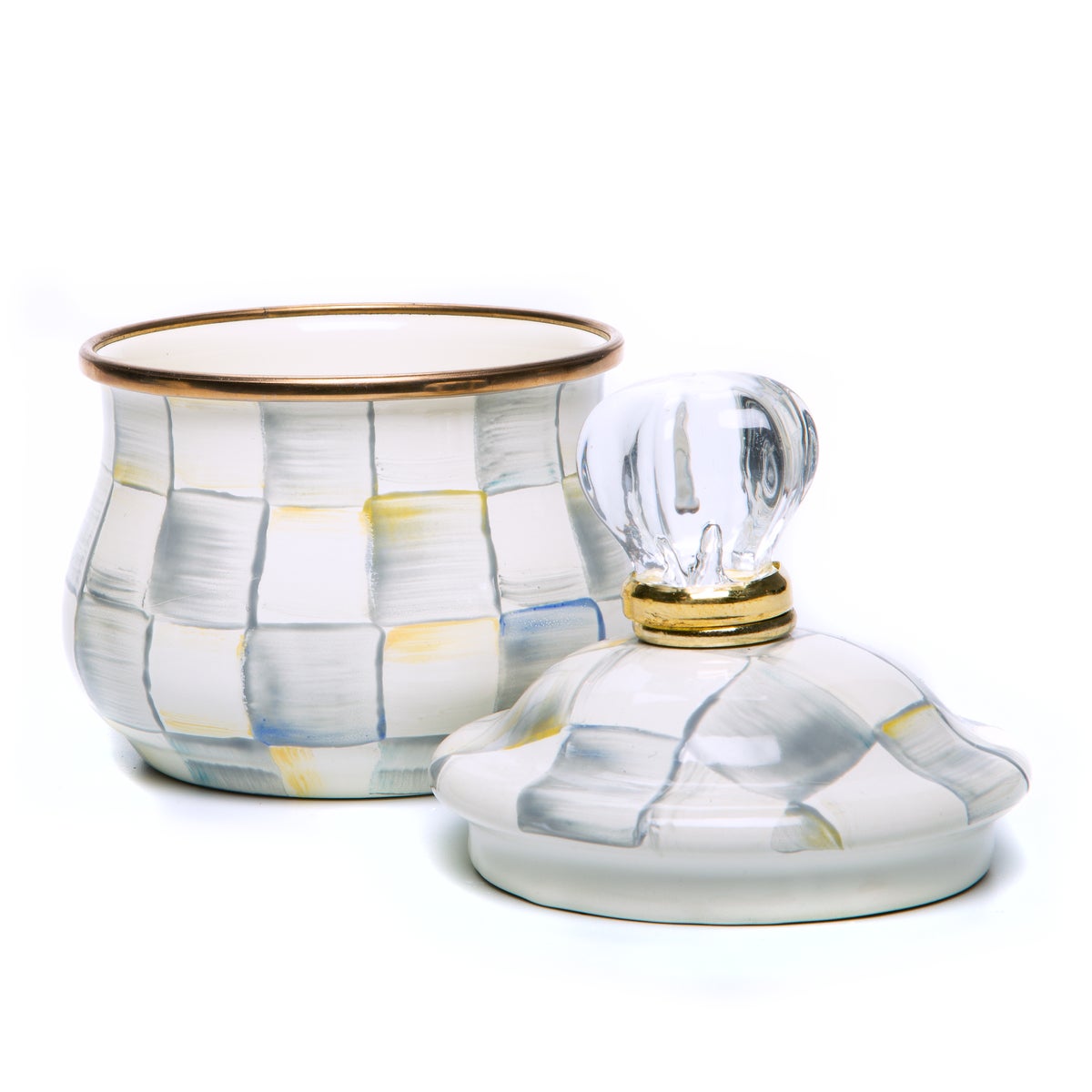 Sterling Check Lidded Sugar Bowl - Image 3