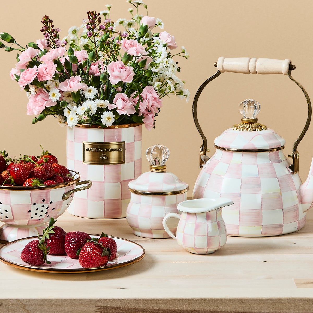 Rosy Check Lidded Sugar Bowl - Image 3