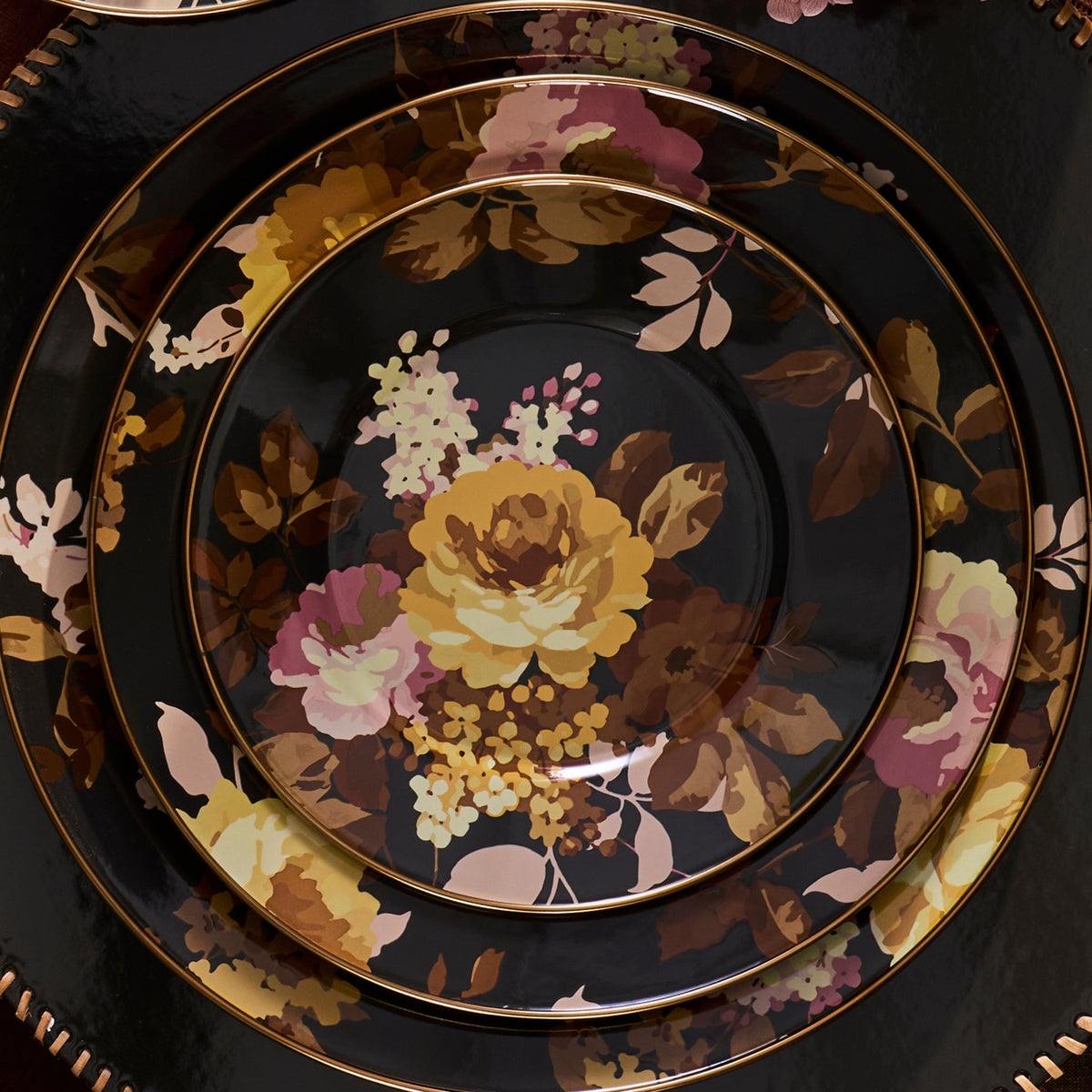Wild Rose Brown Salad Plate - Image 6