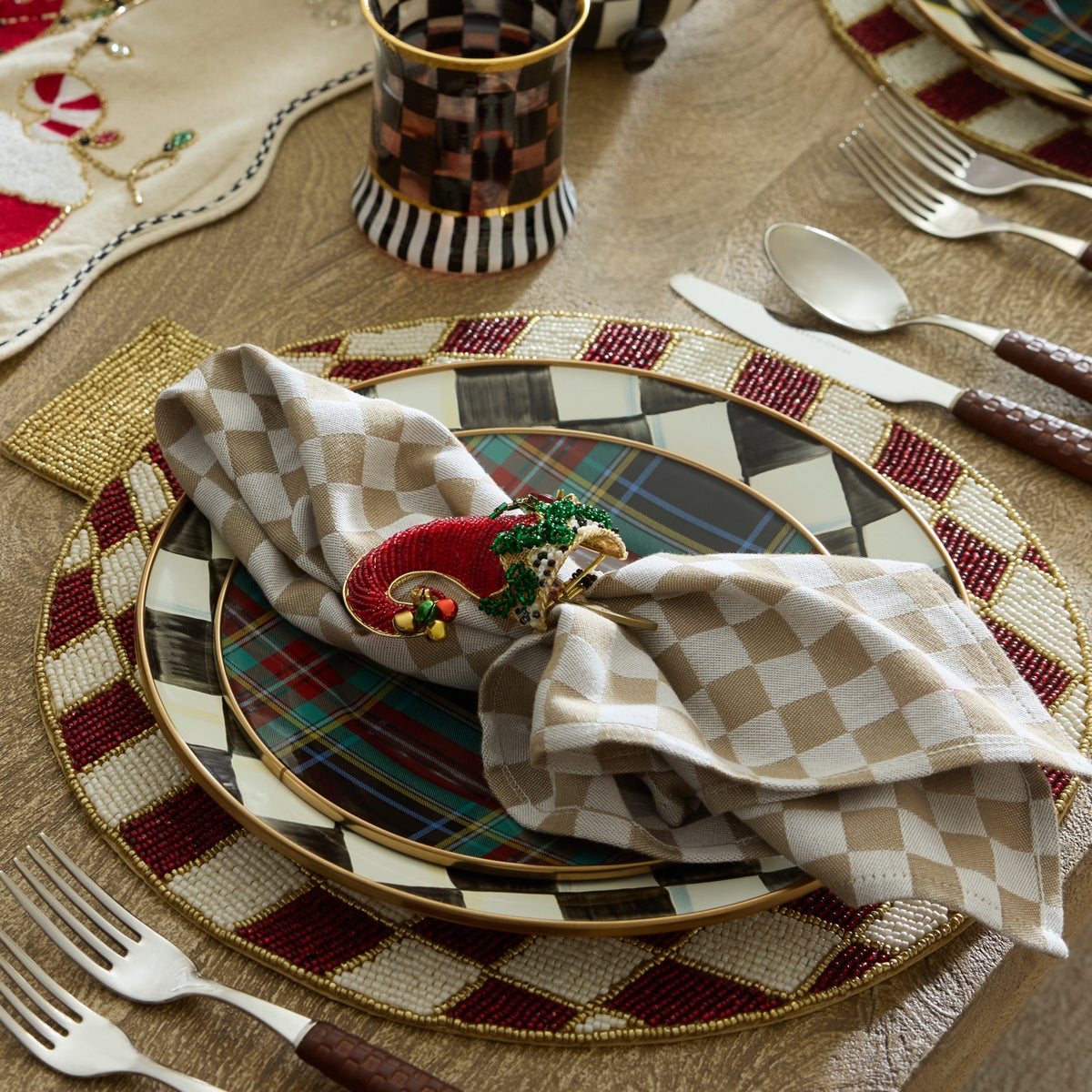 Tartan Black Salad/Dessert Plate - Image 3