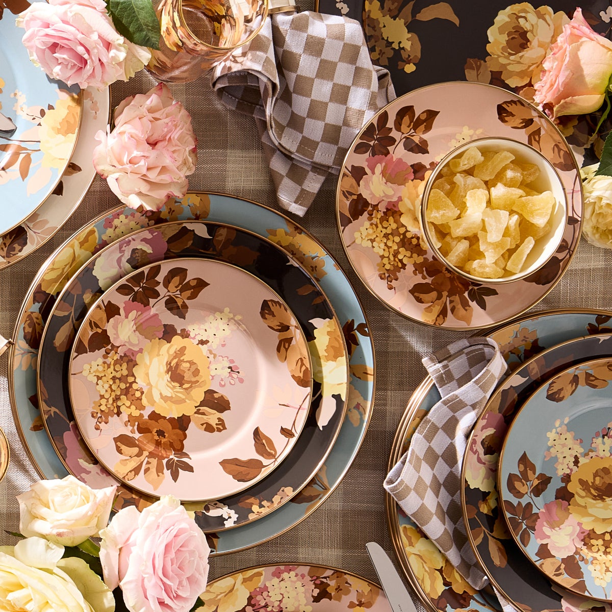 Wild Rose Mauve Salad/Dessert Plate - Image 7