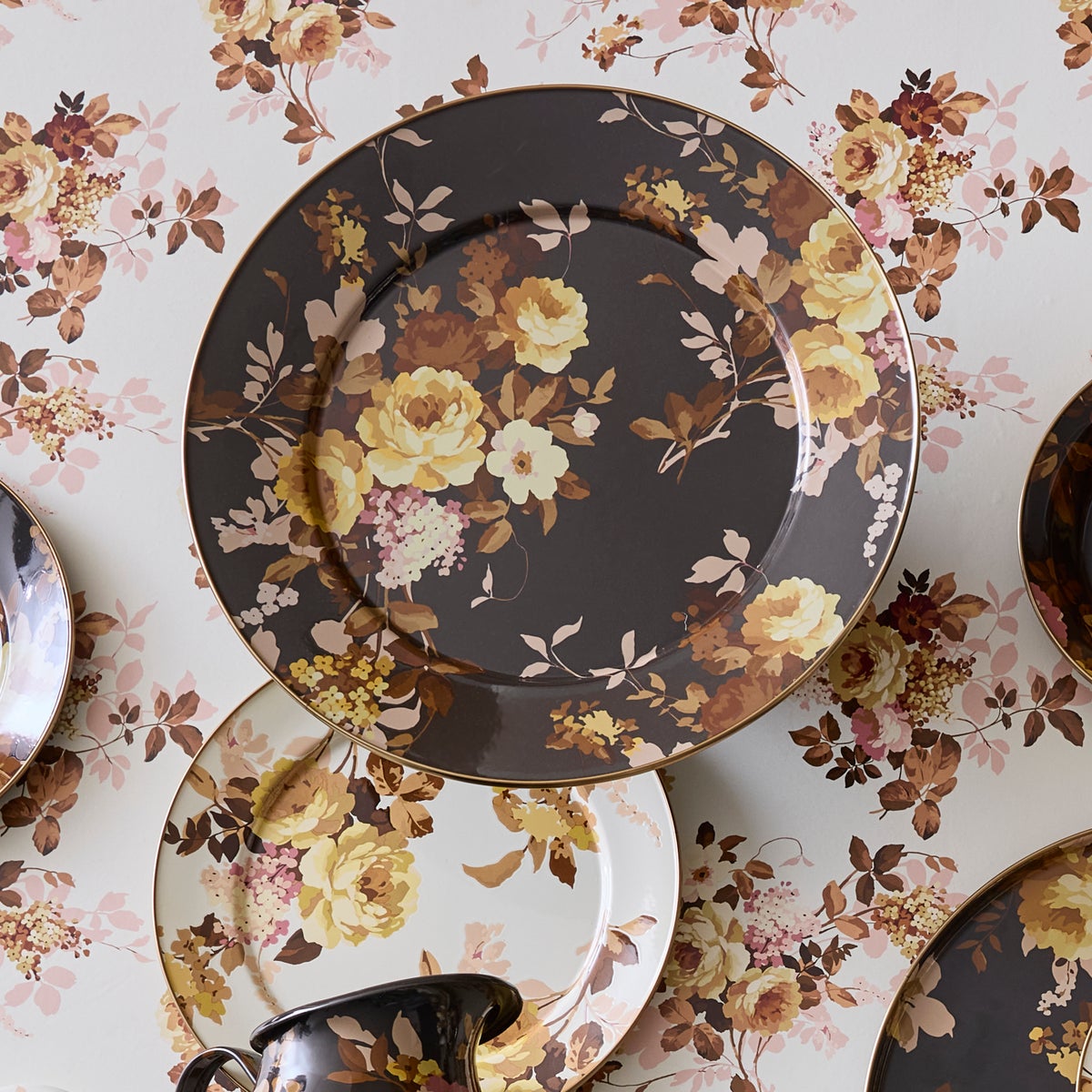 Wild Rose Brown Serving Platter - Image 2