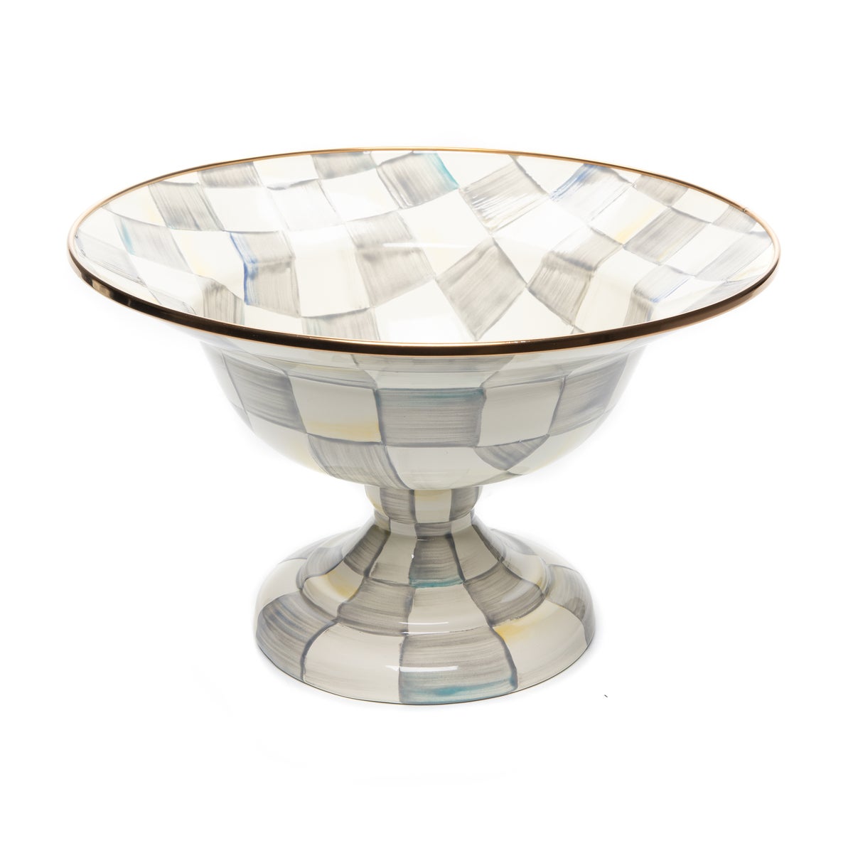 Sterling Check Large Compote