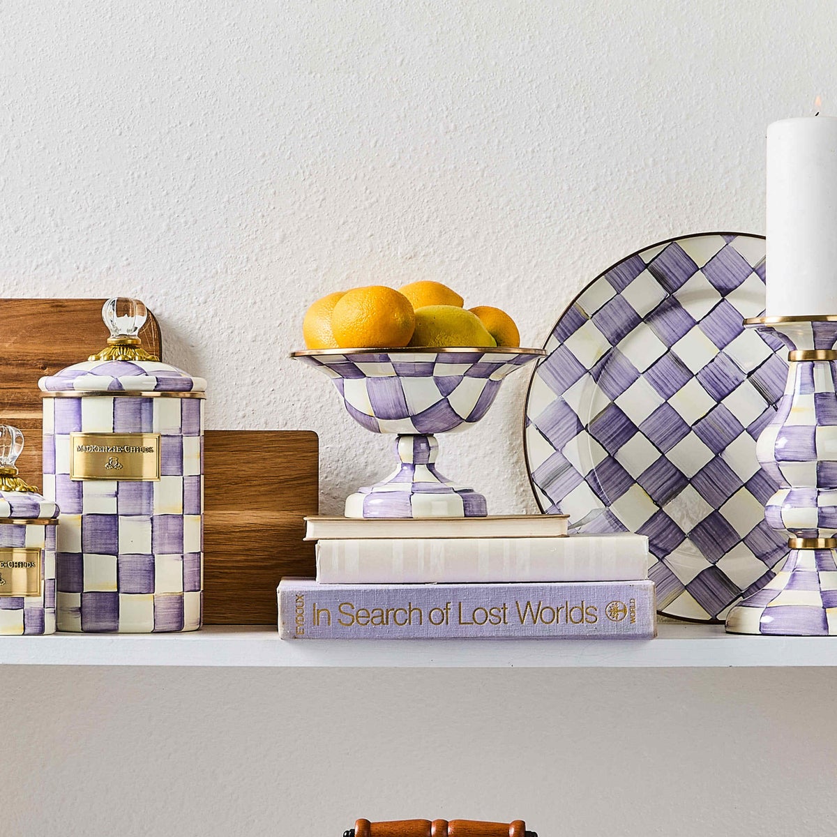 Violet Check Small Compote - Image 2