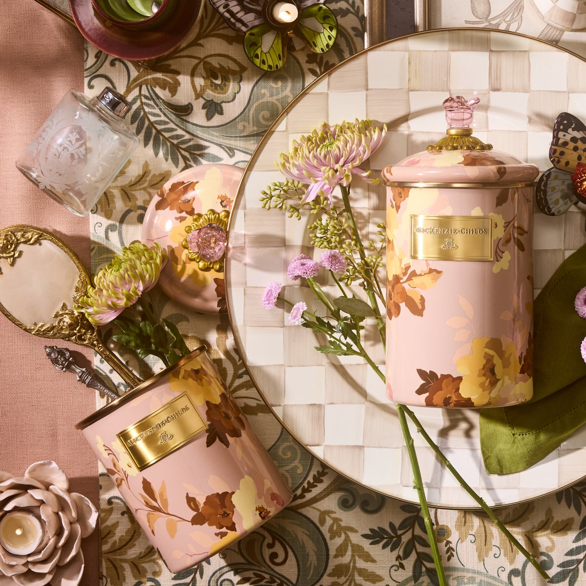 Wild Rose Mauve Small Canister - Image 5