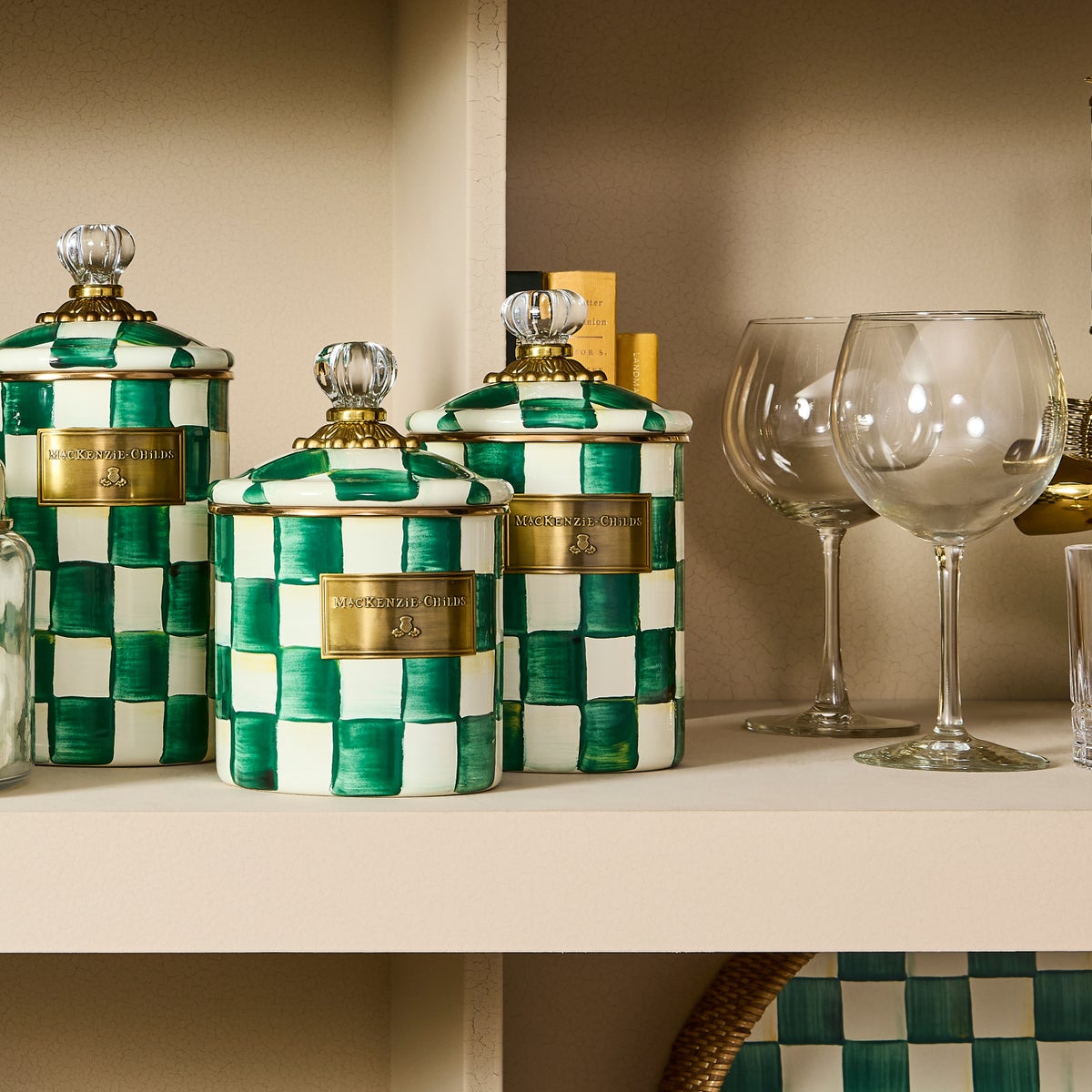 Emerald Check Medium Canister - Image 3