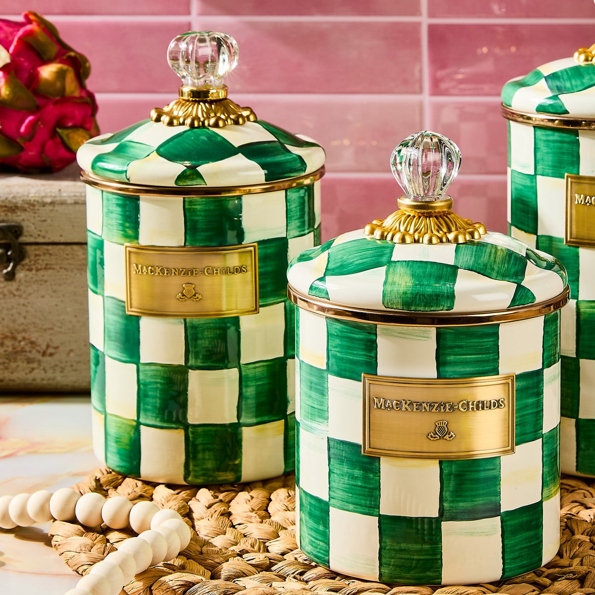 Emerald Check Medium Canister - Image 4