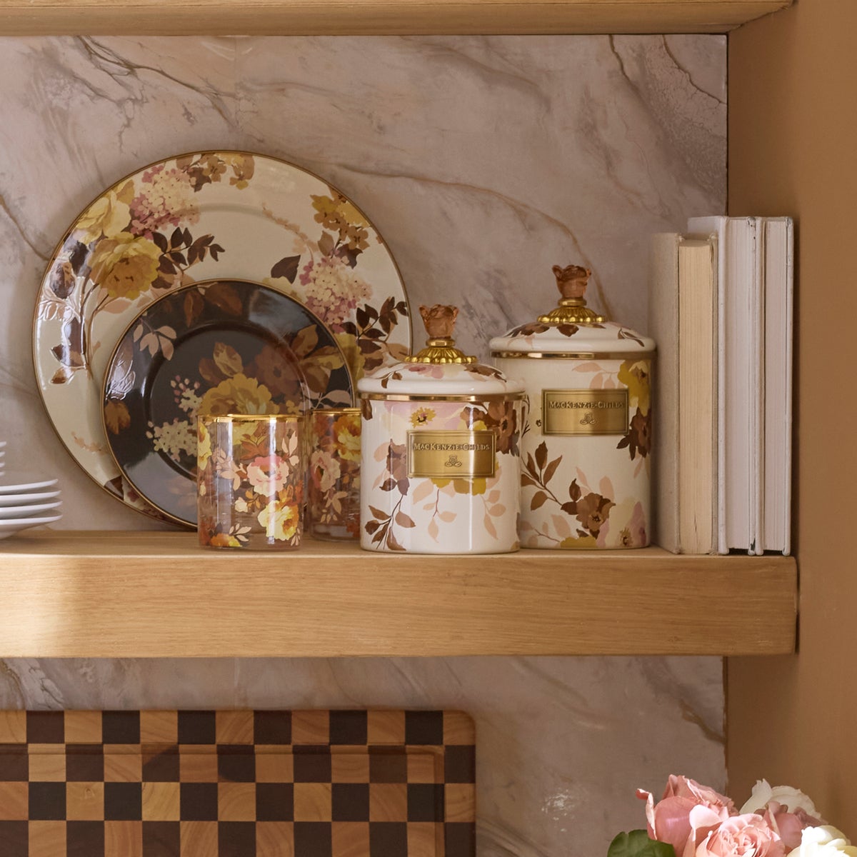 Wild Rose White Medium Canister - Image 4