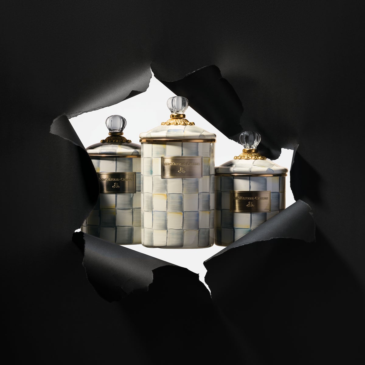 Sterling Check Medium Canister - Image 3