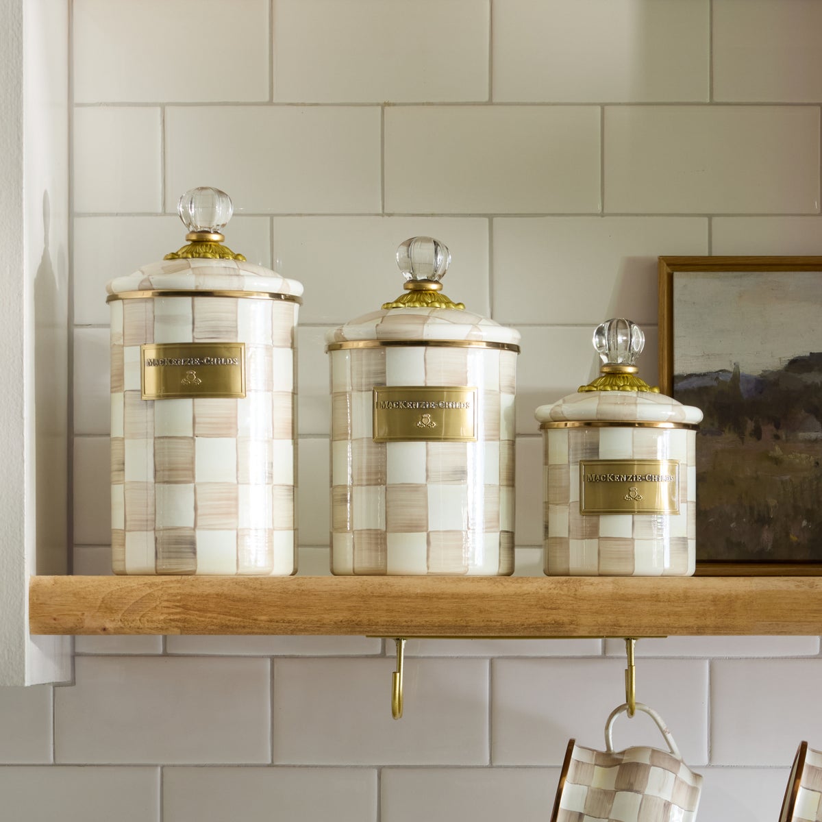 Mocha Check Medium Canister - Image 7