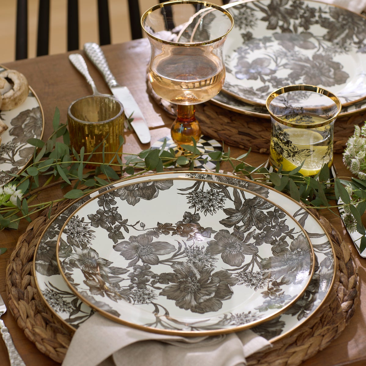 Sterling English Garden Enamel Dinner Plate, Set of 4 - Image 3