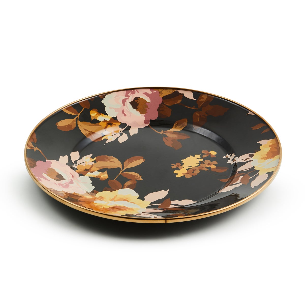 Wild Rose Brown Dinner Plate - Image 3