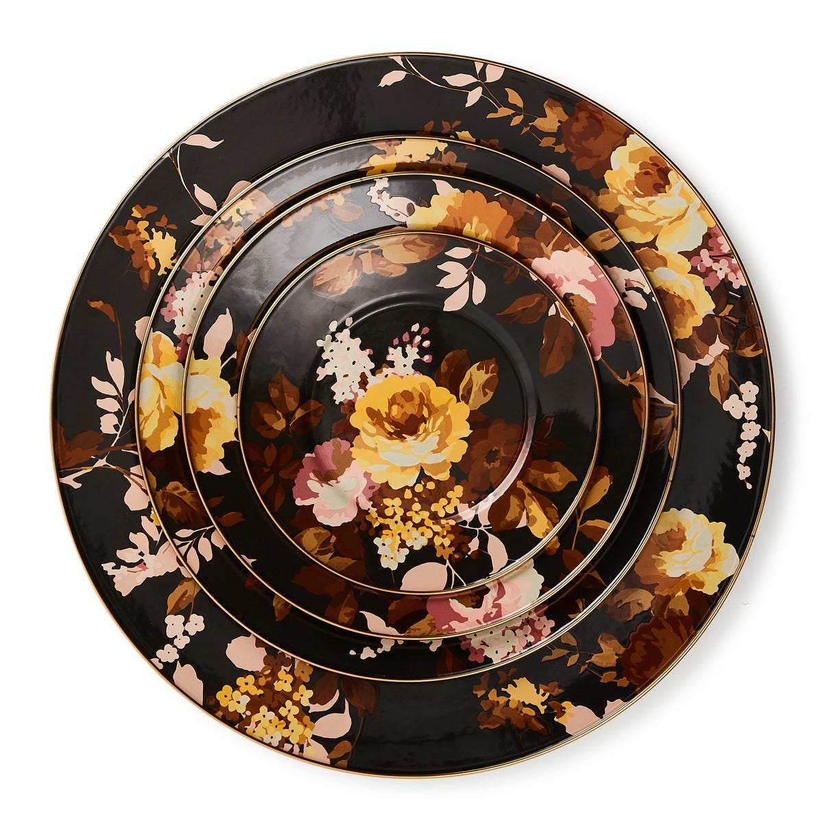 Wild Rose Brown Dinner Plate - Image 4