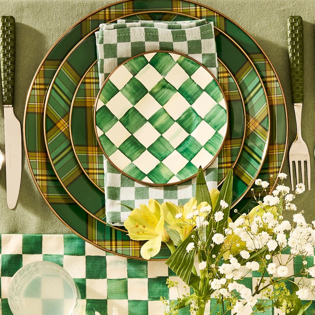 Tartan Green Dinner Plate - Image 3