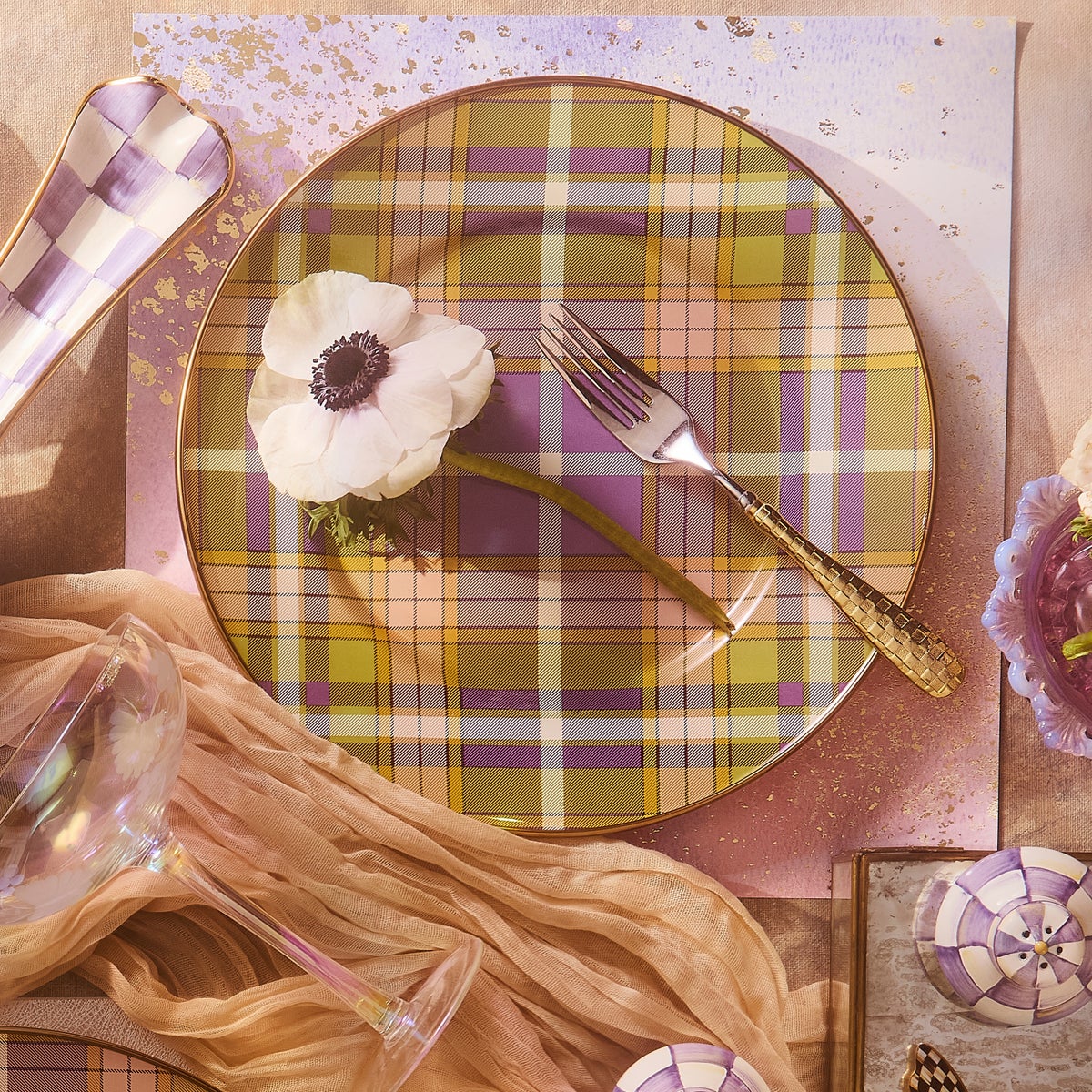 Tartan Violet Dinner Plate - Image 2