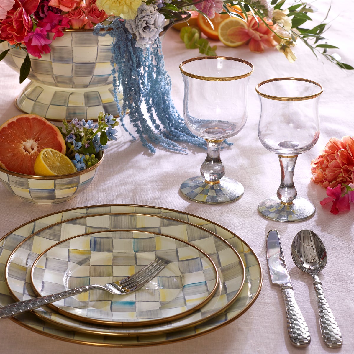 Sterling Check Dinner Plate - Image 2