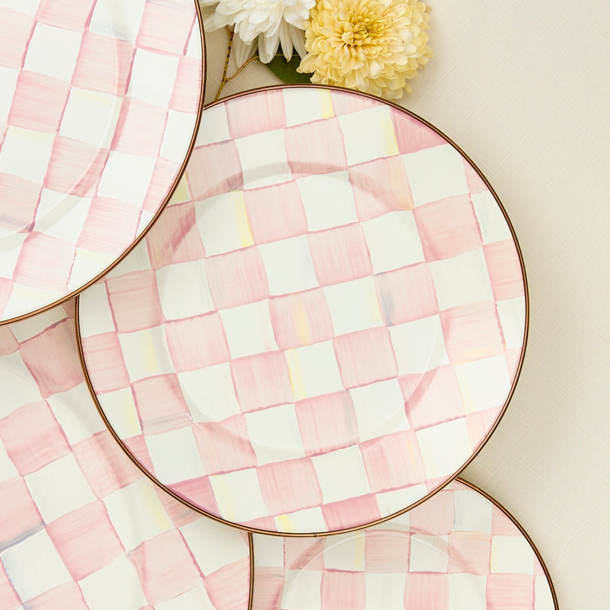 Rosy Check Dinner Plate - Image 2