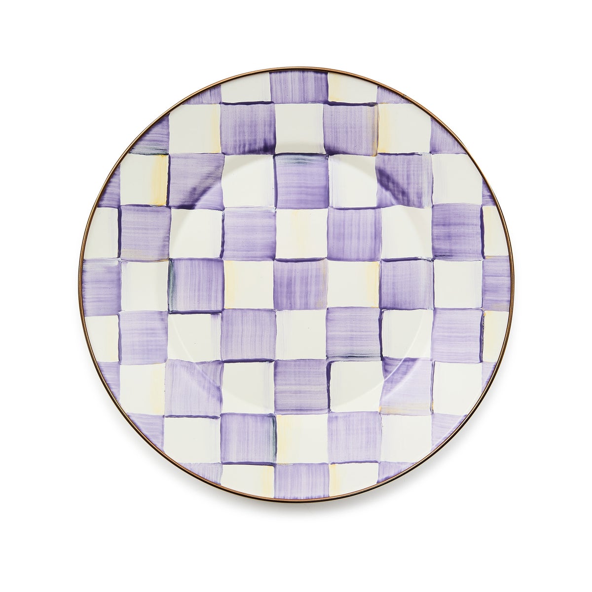 Violet Check Dinner Plate