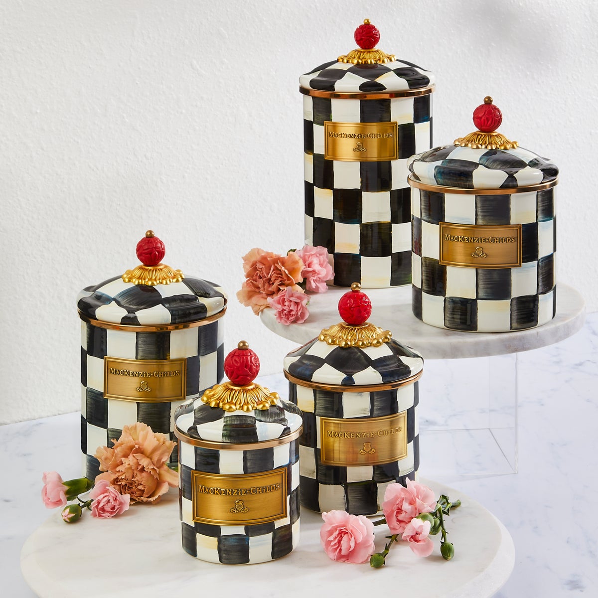 Courtly Check Canisters, Set of 3 - Image 4