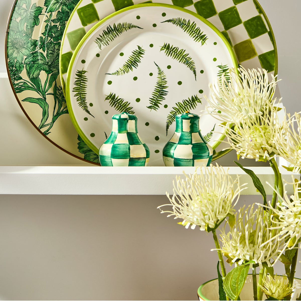 Emerald Check Salt & Pepper Shakers - Image 8