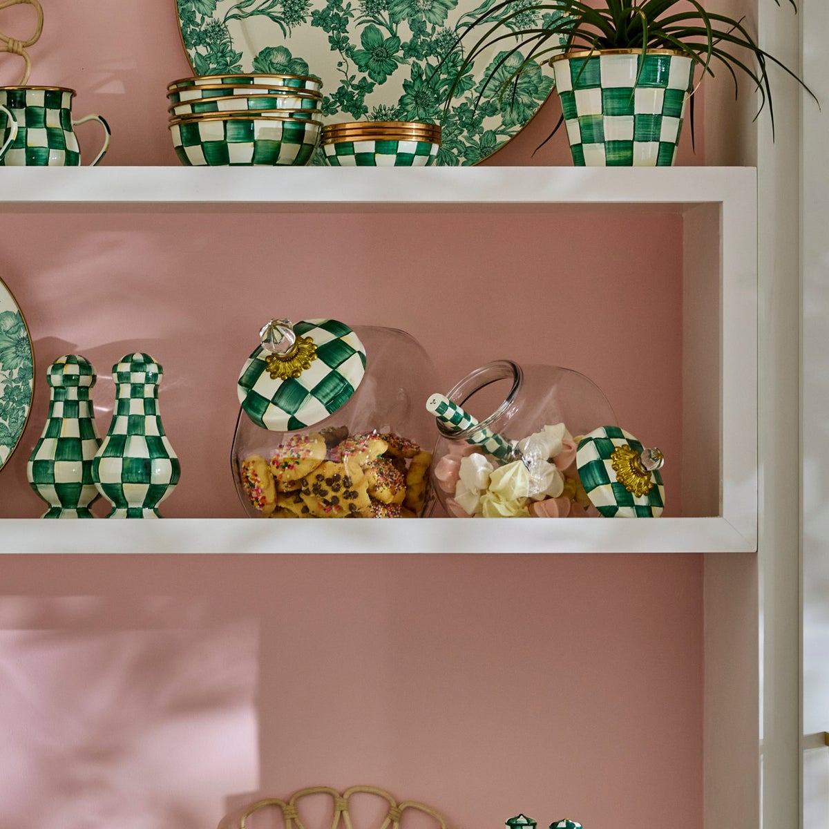 Cookie Jar with Emerald Check Lid - Image 3