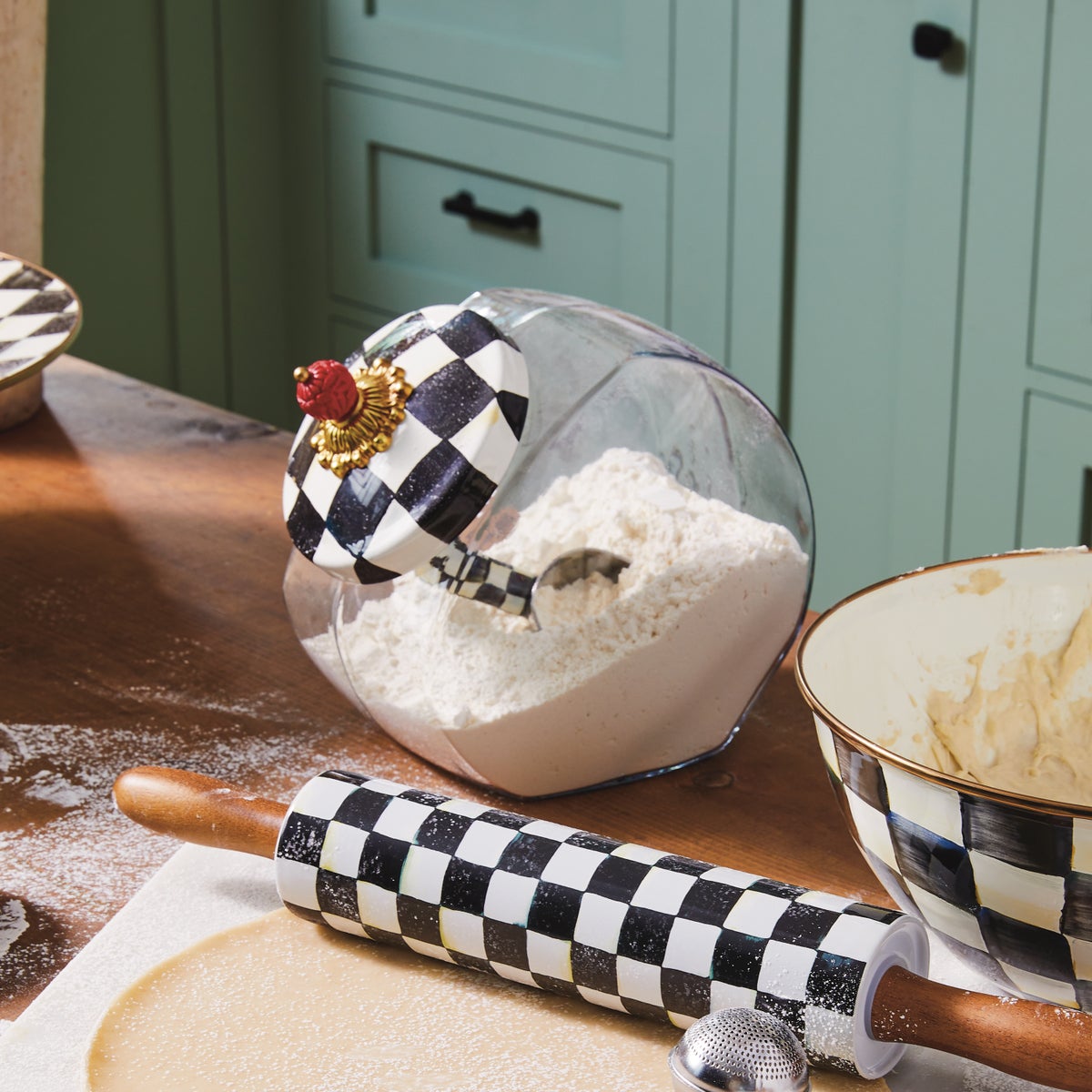 Cookie Jar with Courtly Check Lid - Image 2