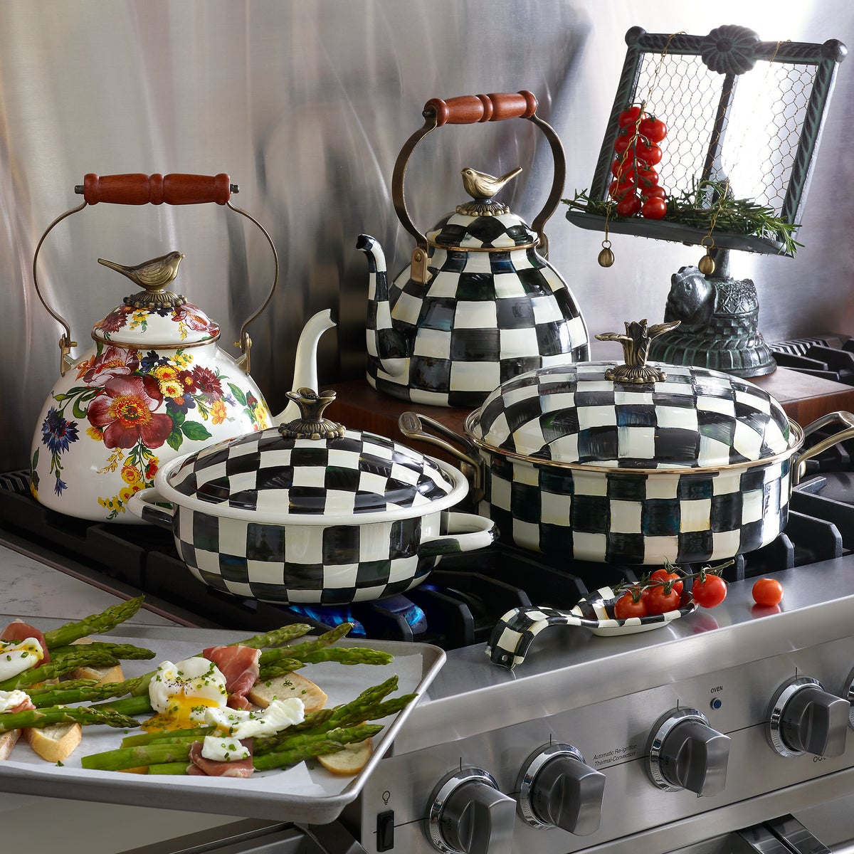 Courtly Check 3 Quart Tea Kettle with Bird - Image 3
