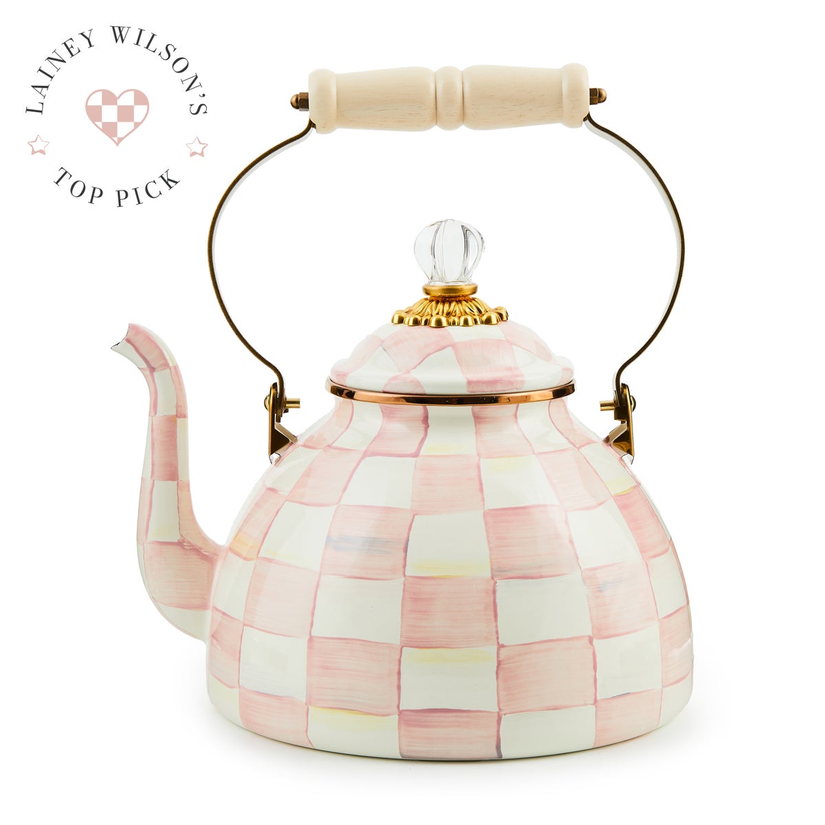 Rosy Check 3 Quart Tea Kettle