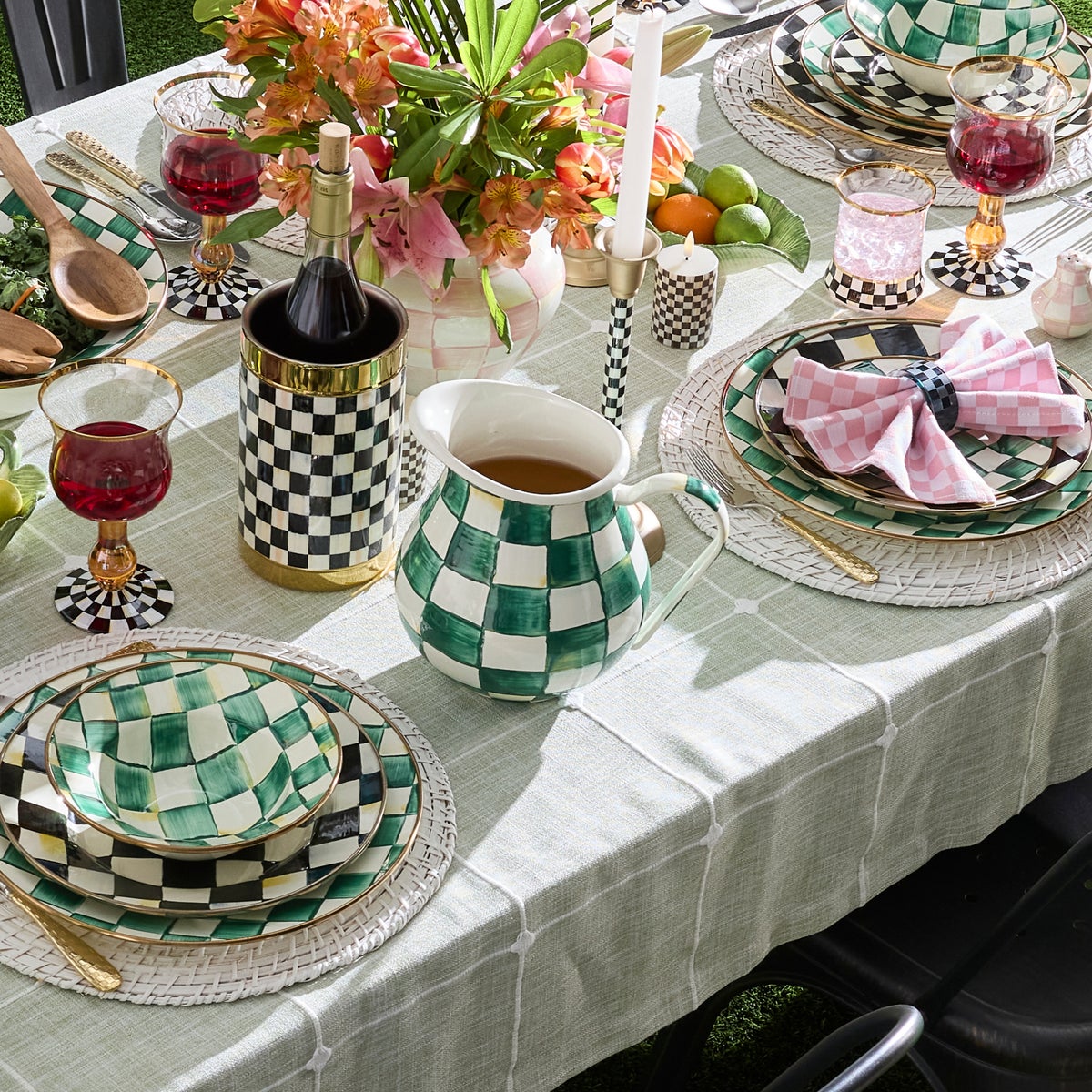 Emerald Check Pitcher - Image 4