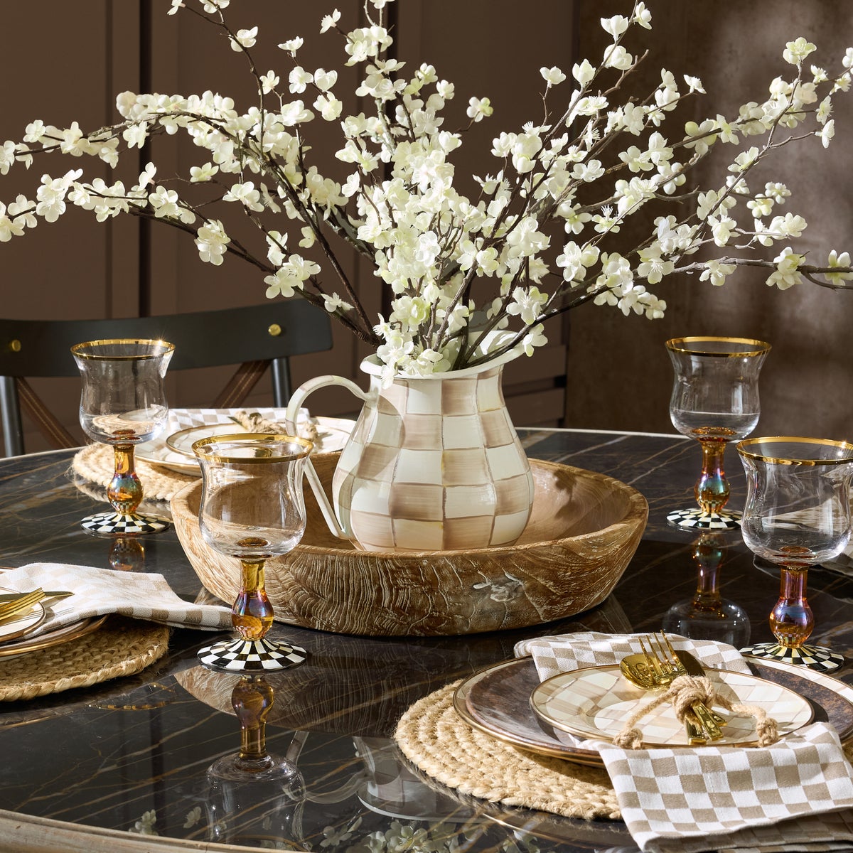 Mocha Check Pitcher - Image 2