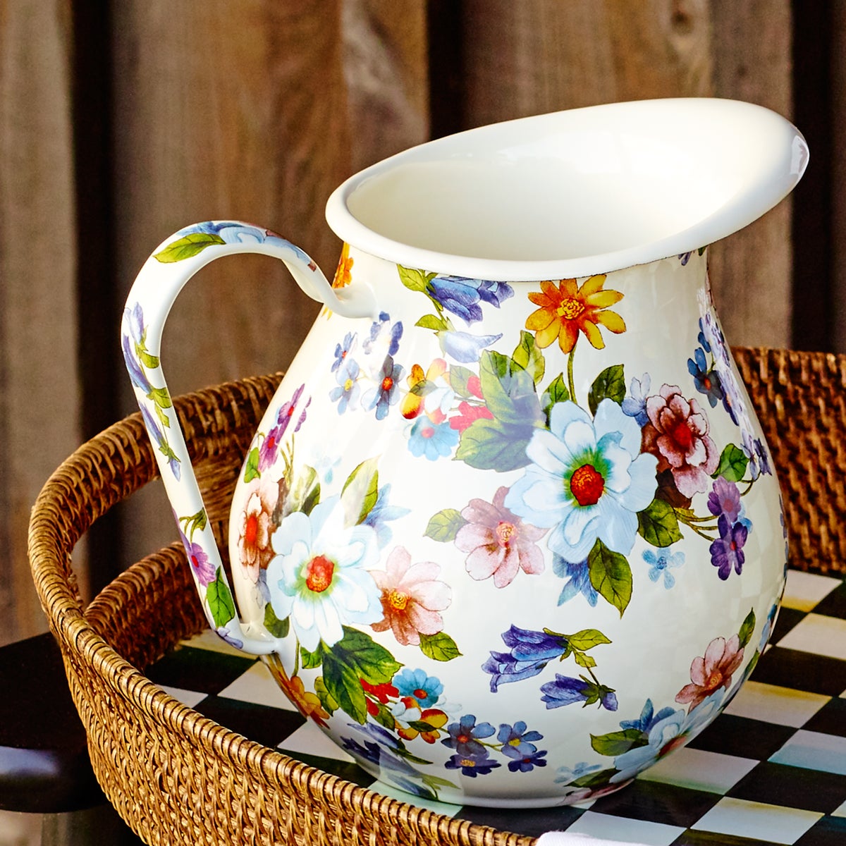 White Flower Market Pitcher - Image 6