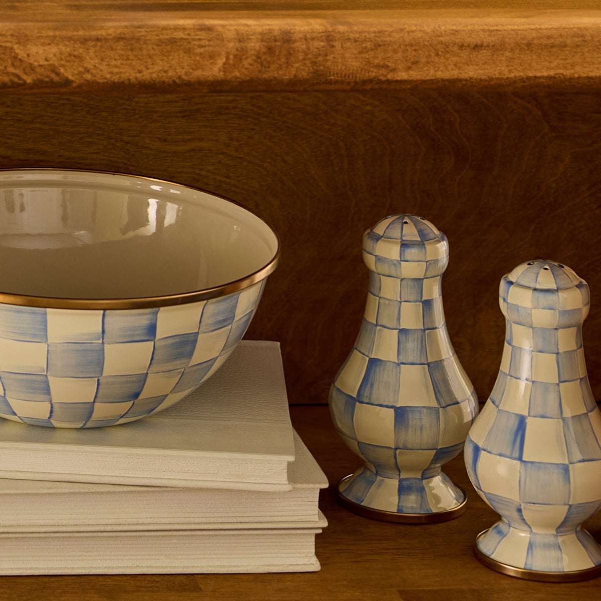 Sky Check Large Salt & Pepper Shakers - Image 2