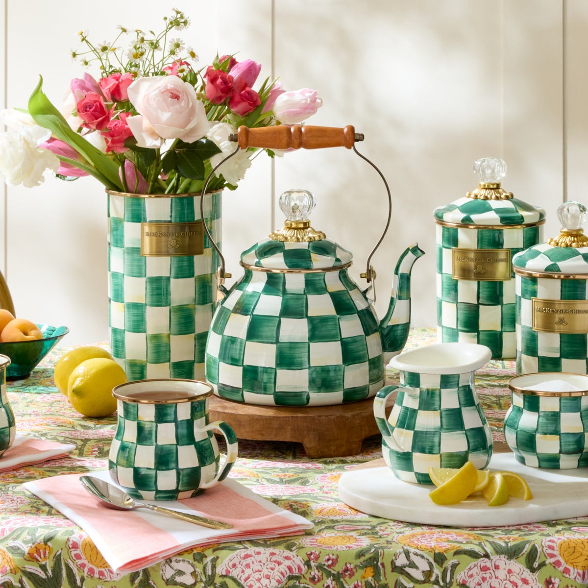 Emerald Check 2 Quart Tea Kettle - Image 6