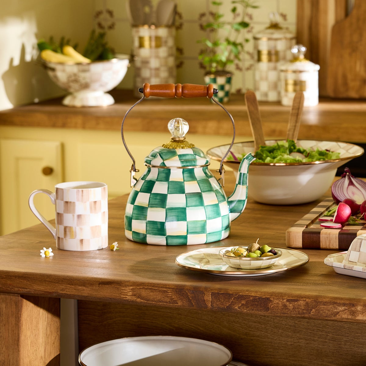 Emerald Check 2 Quart Tea Kettle - Image 8