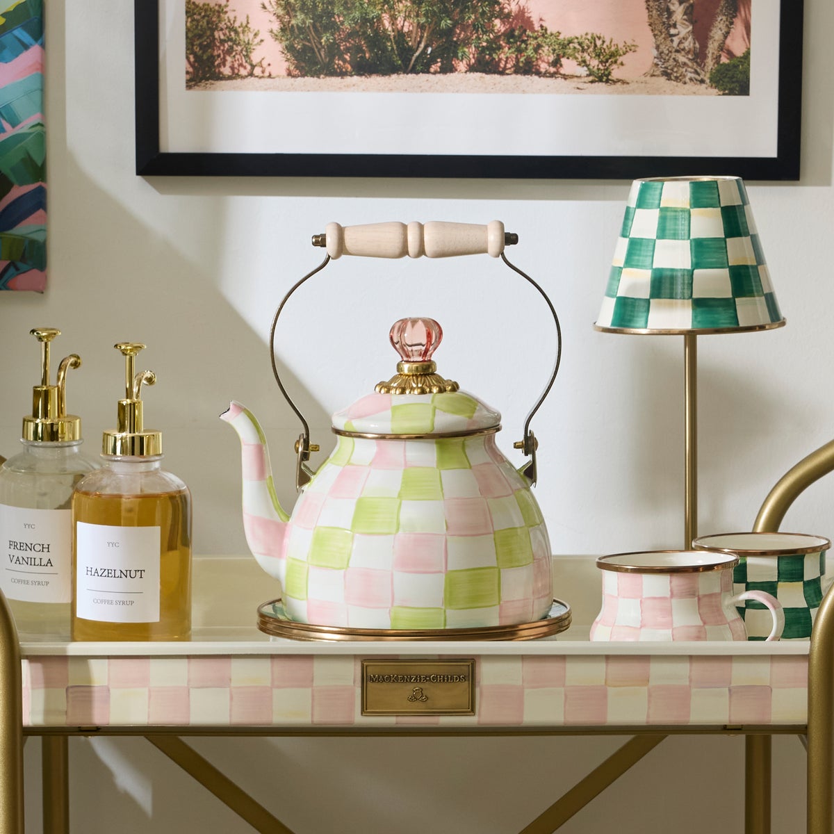 Palm Beach Check 2 Quart Tea Kettle - Image 4