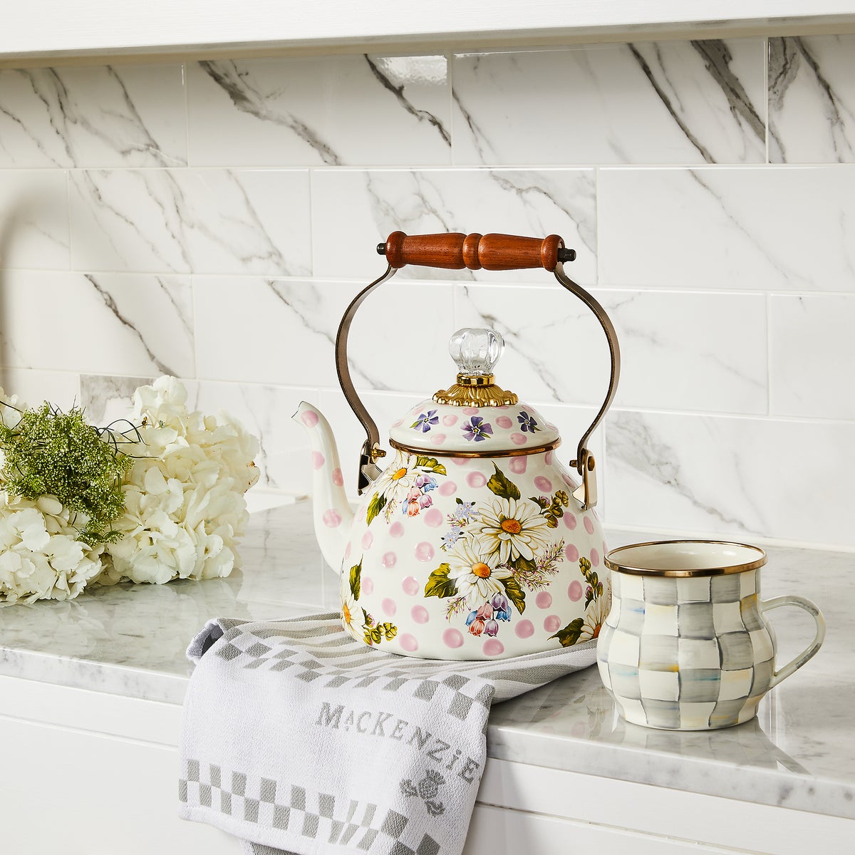 Wildflowers Pink 2 Quart Tea Kettle - Image 7