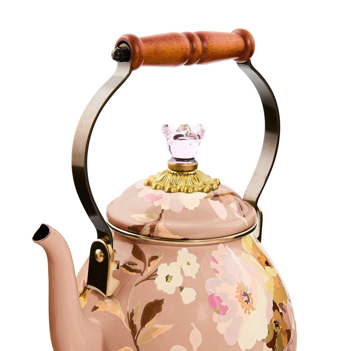 Wild Rose Mauve 2 Quart Tea Kettle - Image 3