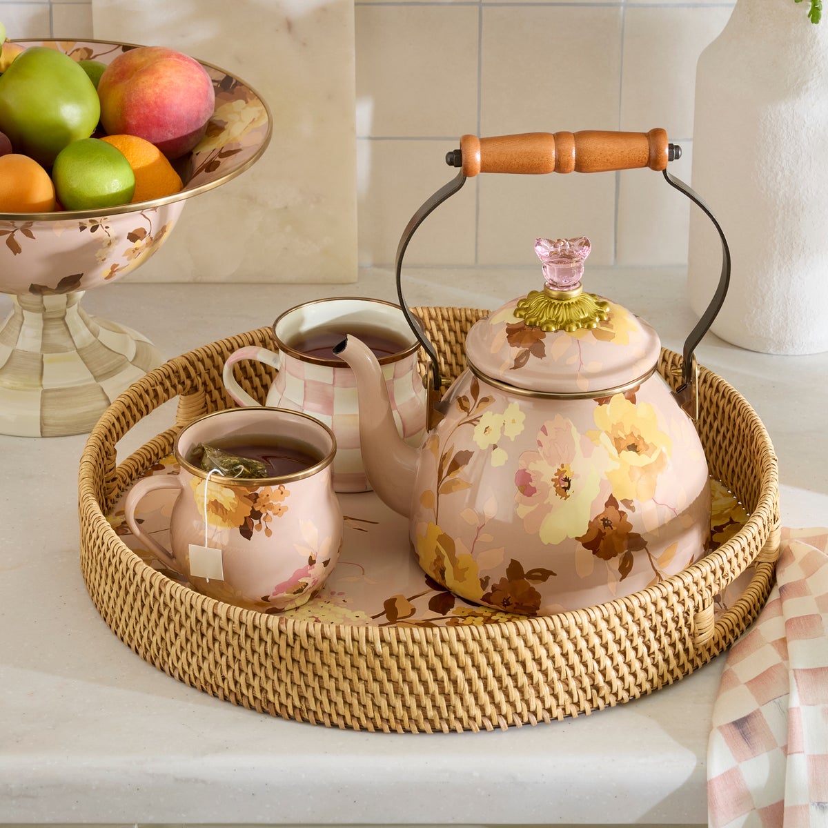 Wild Rose Mauve 2 Quart Tea Kettle - Image 7
