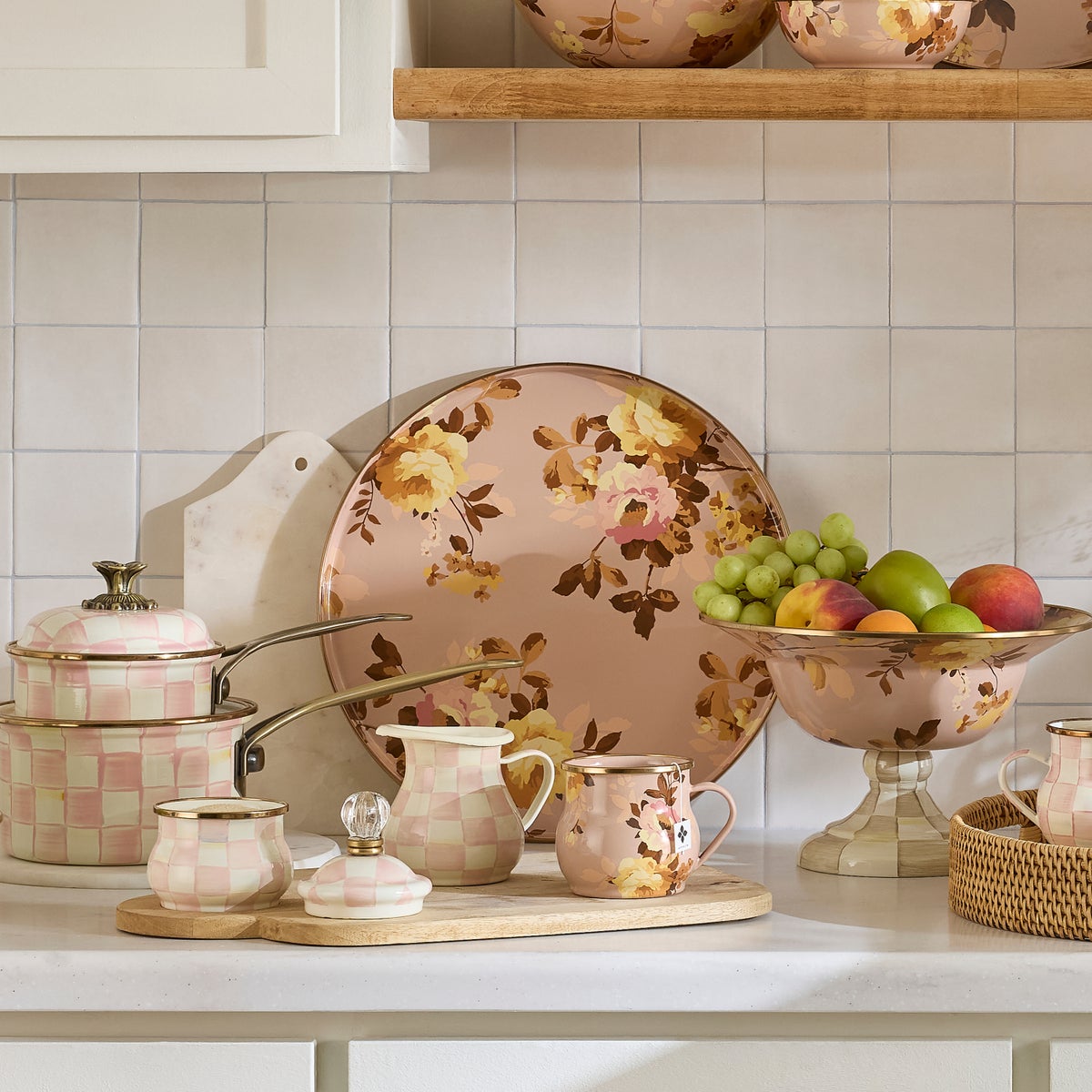 Wild Rose Mauve Round Tray - Image 2