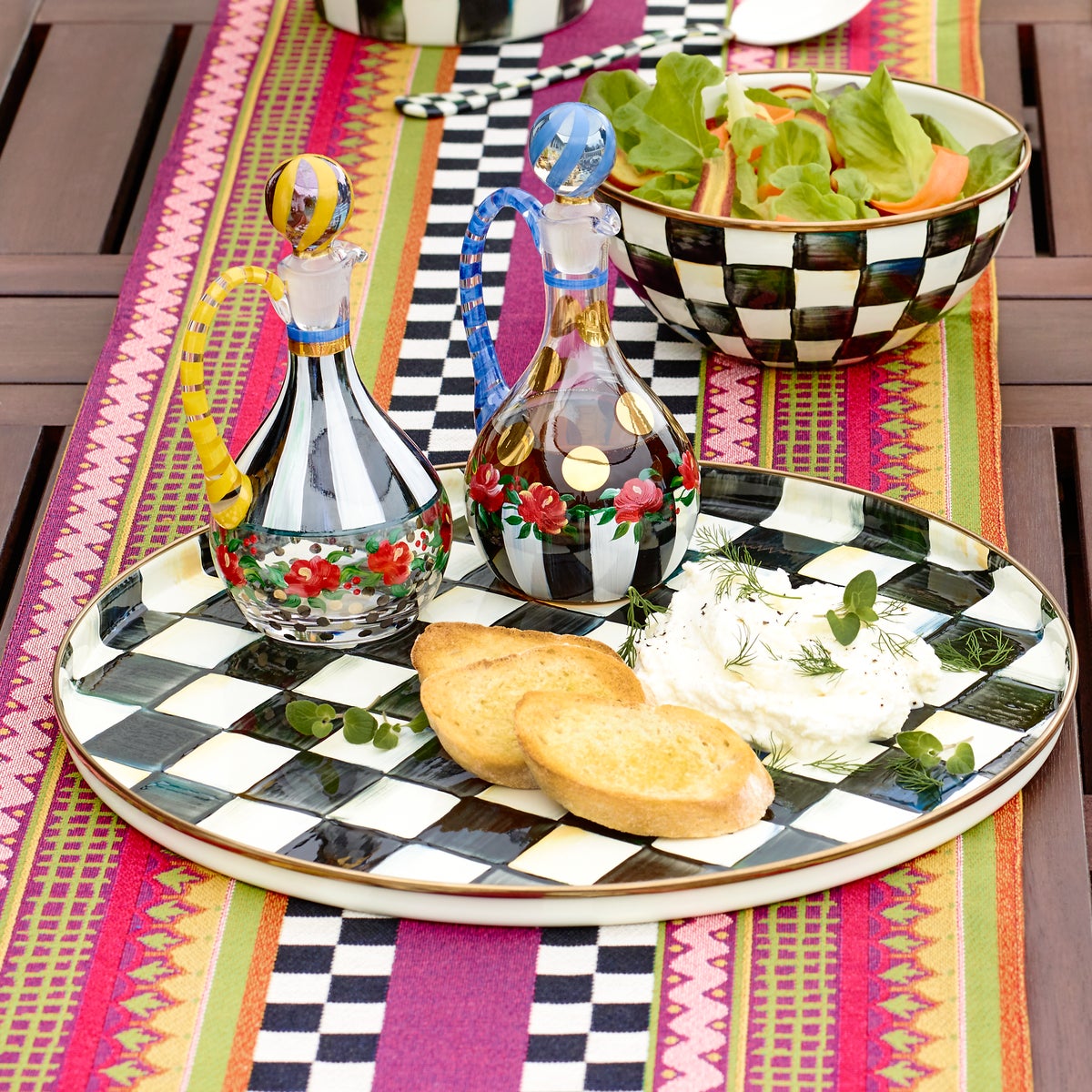 Courtly Check Round Tray - Image 2