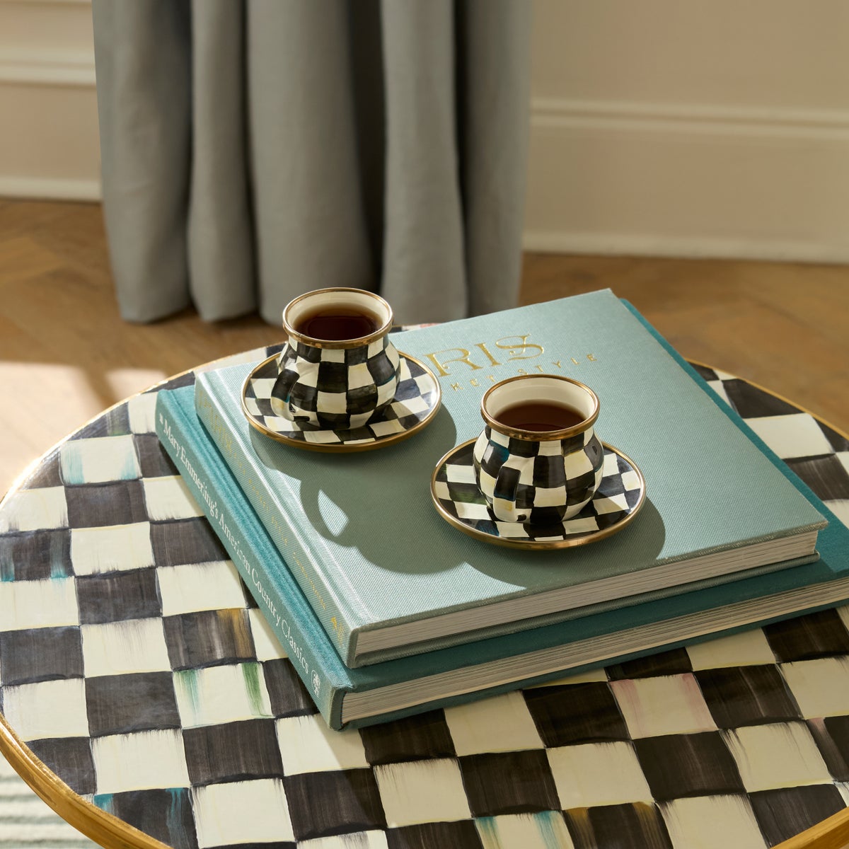 Courtly Check Espresso Cup & Saucer Set - Image 2