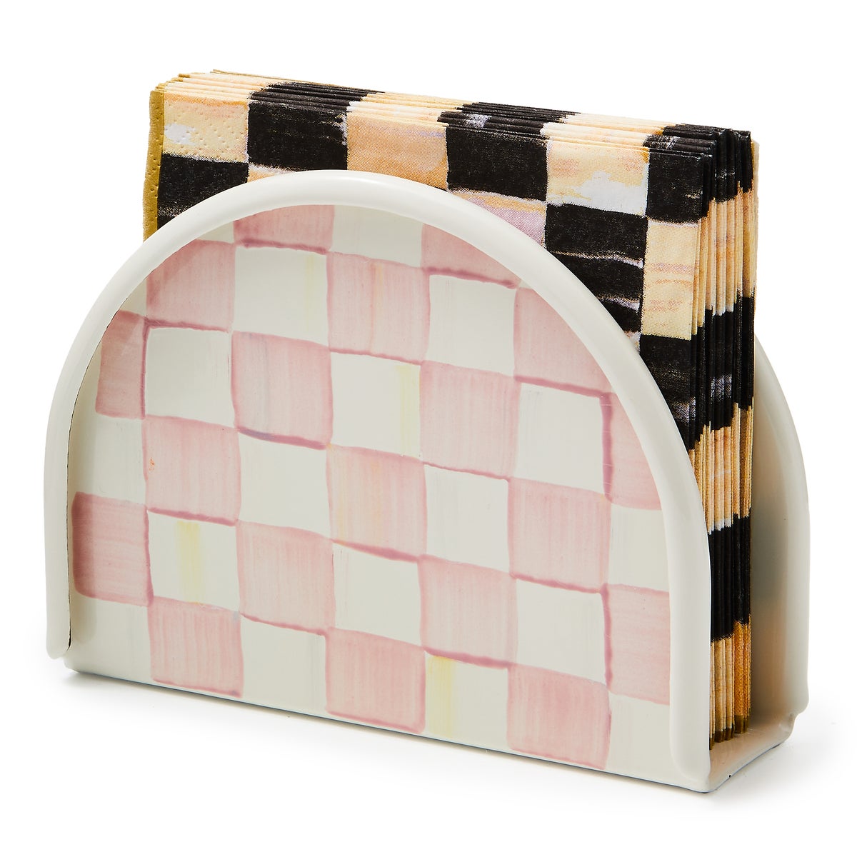 Rosy Check Napkin Holder - Image 3