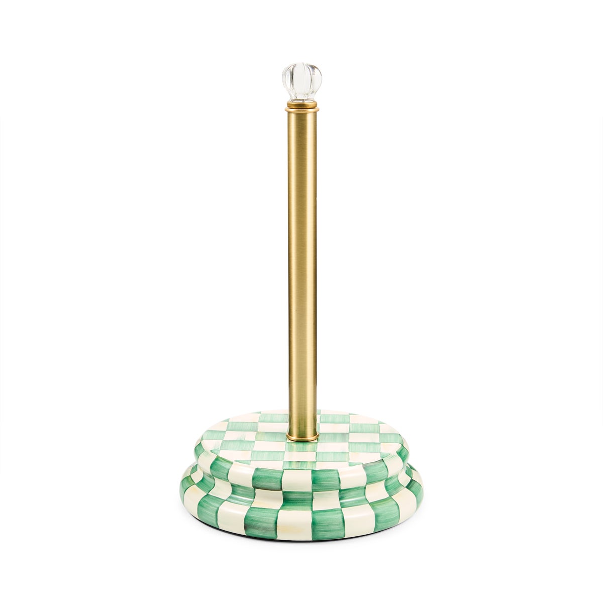 Emerald Check Paper Towel Holder
