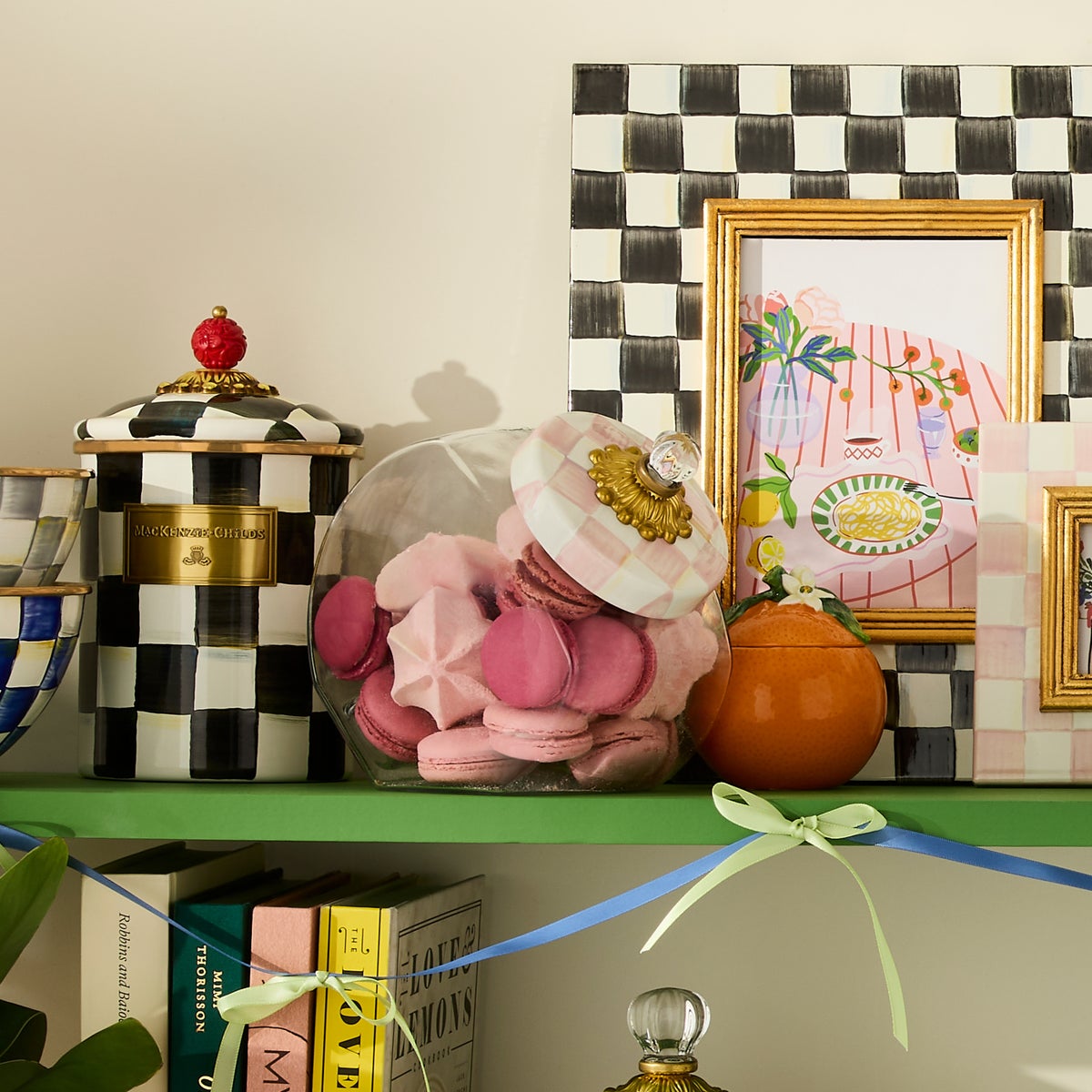 Sweets Jar with Rosy Check Enamel Lid - Image 2
