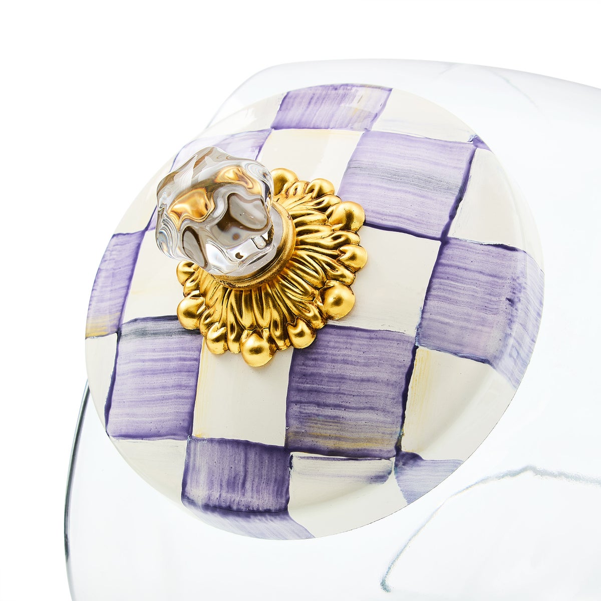 Sweets Jar with Violet Check Lid - Image 3