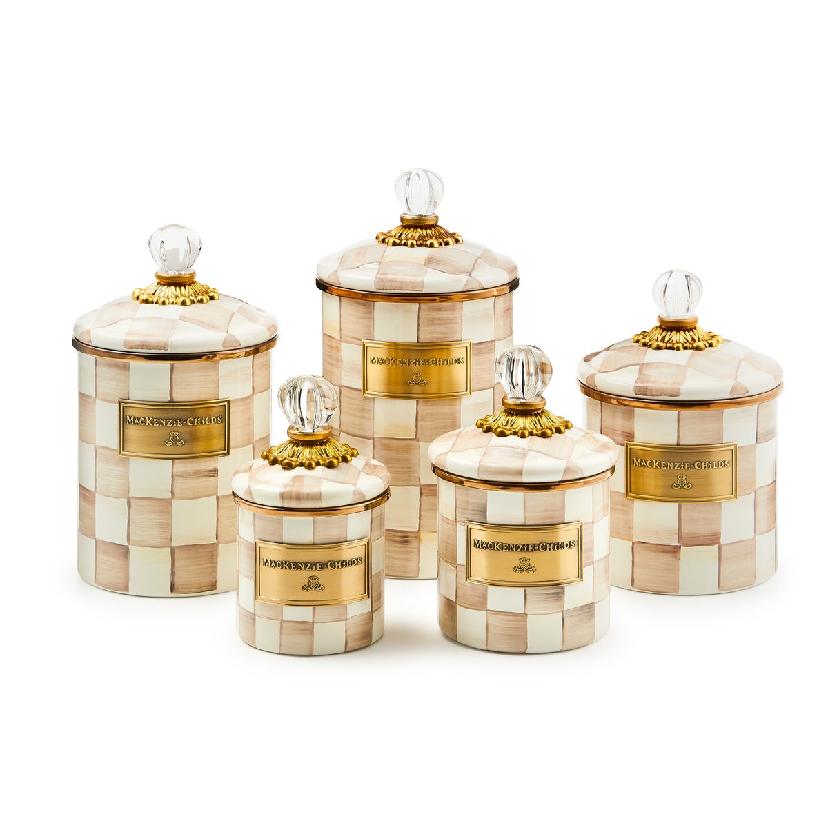 Mocha Check Demi Canister - Image 3