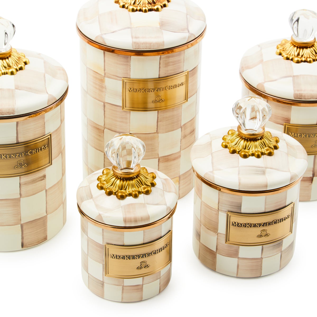 Mocha Check Demi Canister - Image 4