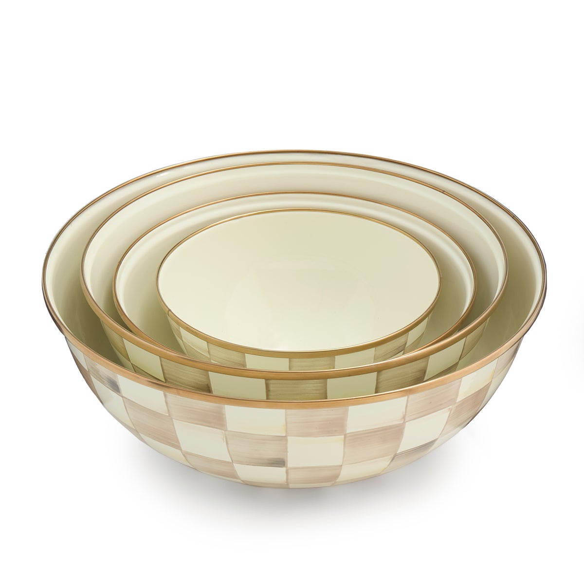 Mocha Check Small Everyday Bowl - Image 4