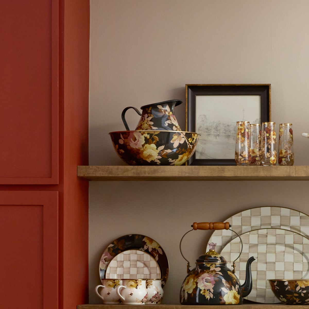 Wild Rose Brown Large Everyday Bowl - Image 2