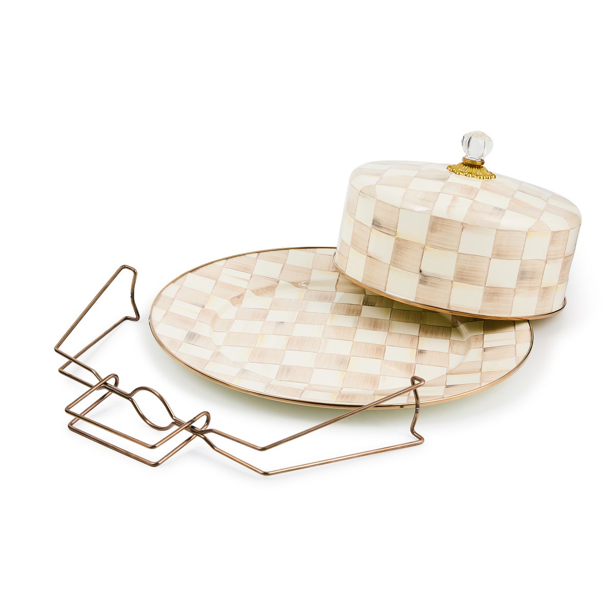 Mocha Check Cake Carrier - Image 3